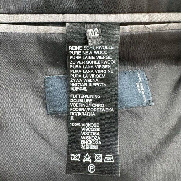 Roy Robson Black Reda Super 110 2 Button 1 Vent Blazer Mens Size 44R - Picture 7 of 10
